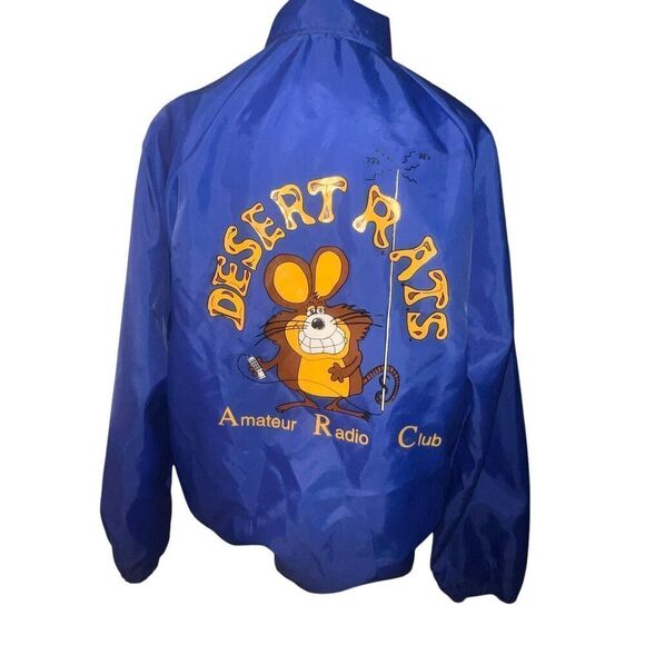 Vtg 80s 90s Cardinal Desert RATS Radio Amateur Transmitting Society Jacket Men L - Picture 1 of 7